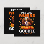 Nurse Turkey Matching MED SURG Gobble Squad (Vorne/Hinten)