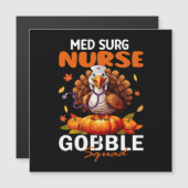 Nurse Turkey Matching MED SURG Gobble Squad Magnetkarte (Vorne/Hinten)