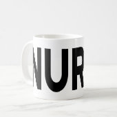 NURSE Typography Pride Profession Gift Kaffeetasse (Vorderseite Links)