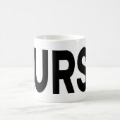 NURSE Typography Pride Profession Gift Kaffeetasse (Mittel)