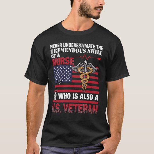 Nurse U S Veteran T-Shirt (Vorderseite)