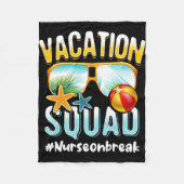 Nurse Vacation Squad Nurseonbreak Fleecedecke (Vorderseite)
