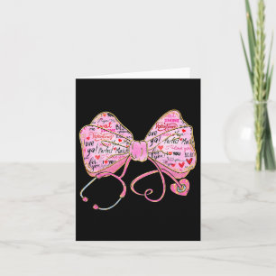 Nurse Valentine Coquette Stethoscope Bow Valentine Karte