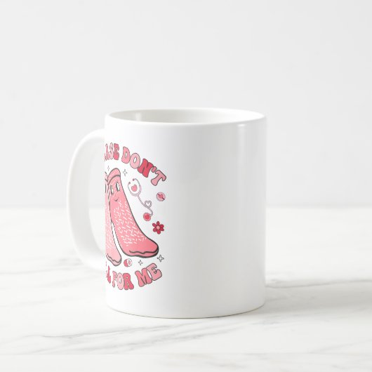 Nurse Valentine Non Slip Socks Please Don't Fall F Kaffeetasse (Vorderseite Links)