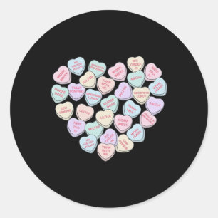 Nurse Valentine's Day Bedside Med Surg Rn Colorful Runder Aufkleber