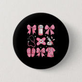 Nurse Valentines Day Coquette Bow Valentine Nurse  Button (Vorderseite)