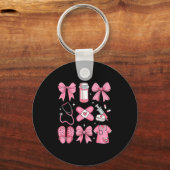 Nurse Valentines Day Coquette Bow Valentine Nurse  Schlüsselanhänger (Vorderseite)