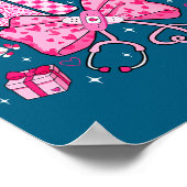 Nurse Valentine's Day Heart Stethoscope Er Icu Nic Poster (Ecke)