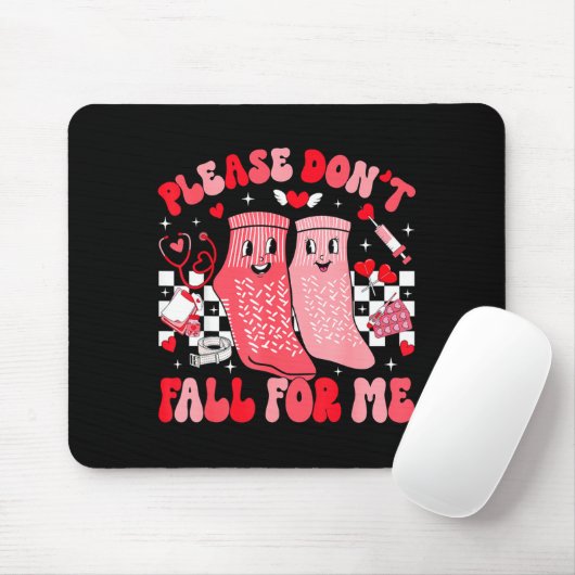 Nurse Valentines Day Non Slip Socks Please Don't F Mousepad (Mit Mouse)
