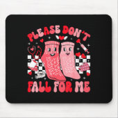 Nurse Valentines Day Non Slip Socks Please Don't F Mousepad (Vorne)