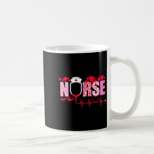 Nurse Valentines Day Valentine Er Icu Nicu Rn Nurs Kaffeetasse (Rechts)