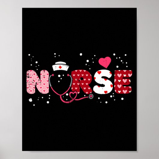 Nurse Valentines Day Valentine Er Icu Nicu Rn Nurs Poster (Vorne)