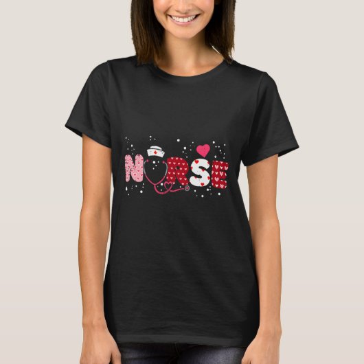 Nurse Valentines Day Valentine Er Icu Nicu Rn Nurs T-Shirt (Vorderseite)