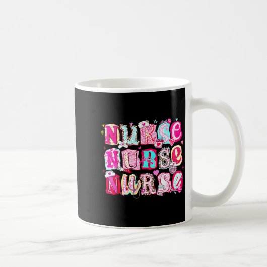 Nurse Valentines Stethoscope Valentine Nursing Gir Kaffeetasse (Rechts)