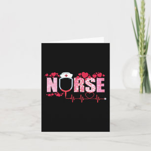 Nurse Valentinstag Heart Stethoscope Niedliche Lie Karte