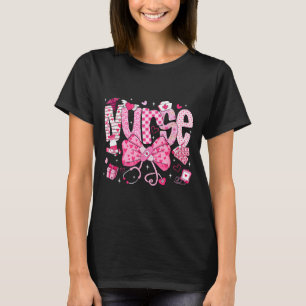 Nurse Valentinstag Herz Stethoskop ER ICU NICU T-Shirt