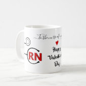 Nurse Valentinstag RN Stethoskop red Kaffeetasse (Vorderseite Links)