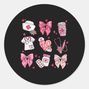 Nurse Valentinstag Valentine Er Icu Nicu Rn Kranke Runder Aufkleber