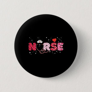 Nurse Valentinstag Valentine Scrub Top Women Scann Button