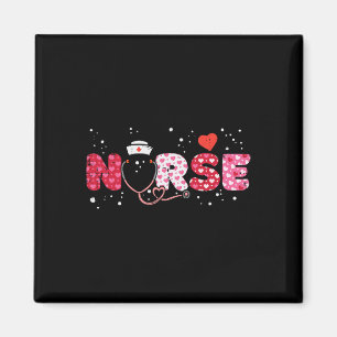 Nurse Valentinstag Valentine Scrub Top Women Scann Magnet