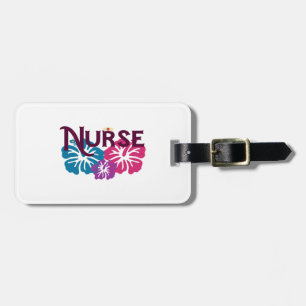 Nurse w-Hibiskus Gepäckanhänger