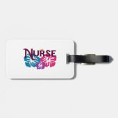Nurse w-Hibiskus Gepäckanhänger (Rückseite horizontal)