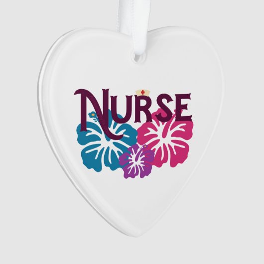Nurse w-Hibiskus Ornament (Vorderseite)