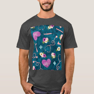 Nurse Wallpaper Floral T-Shirt