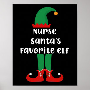 Nurse Weihnachtsmanns Lieblingself lustige Kranken Poster