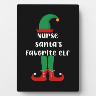 Nurse Weihnachtsmanns Lieblingself lustiger Kranke Fotoplatte