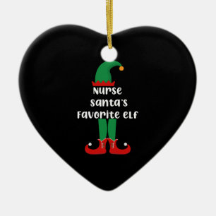 Nurse Weihnachtsmanns Lieblingself lustiger Kranke Keramik Ornament