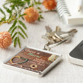 Nurse Who Loves Crochet Rustic Design Schlüsselanhänger (Seite)