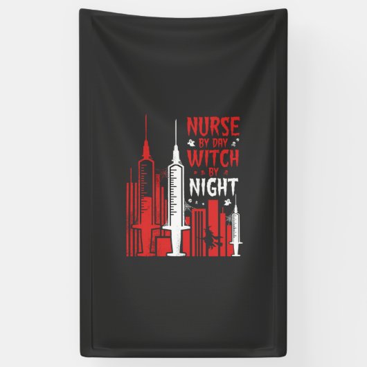 Nurse Witch Halloween Skyline Design_1 Banner (Vertikal)