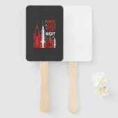 Nurse Witch Halloween Skyline Design_1 Fächer (Vorne und Hinten)