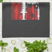 Nurse Witch Halloween Skyline Design_1 Geschirrtuch (Gefaltet)
