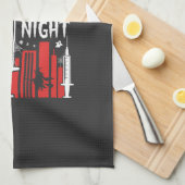 Nurse Witch Halloween Skyline Design_1 Geschirrtuch (Viertel Falte)