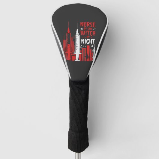 Nurse Witch Halloween Skyline Design_1 Golf Headcover (Vorderseite)