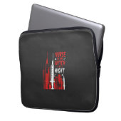 Nurse Witch Halloween Skyline Design_1 Laptopschutzhülle (Vorderseite Links)