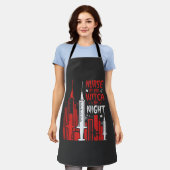Nurse Witch Halloween Skyline Design_1 Schürze (Getragen)