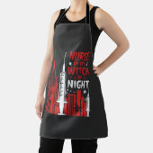 Nurse Witch Halloween Skyline Design_1 Schürze (InSitu)