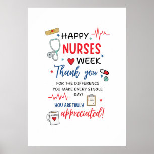Nurse-Woche Schild Druckbar Anerkennung Nurse Dank