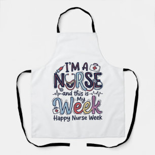 Nurse-Woche Vintage-Typografie-Shirt-Design_1 Schürze