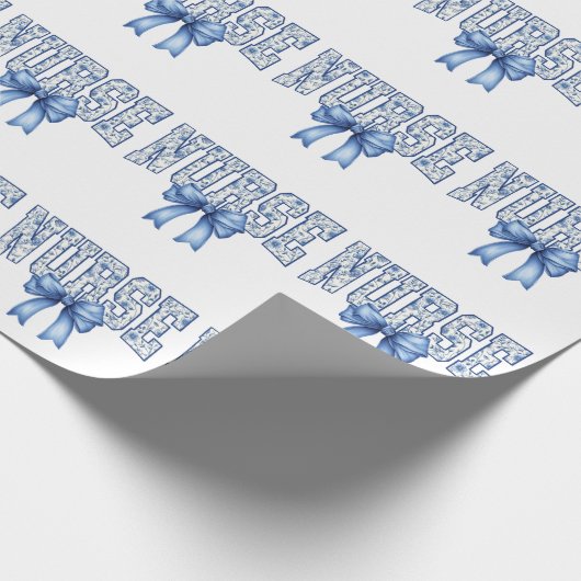 Nurse Wrapping Paper Geschenkpapier (Ecke)