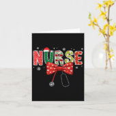 Nurse Xmas Christmas Stethoscope Santa Coquette Bo Karte (Gelbe Blume)