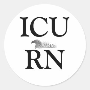 Nurseguardianlogo, ICURN Runder Aufkleber