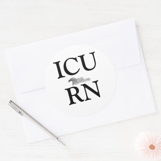 Nurseguardianlogo, ICURN Runder Aufkleber (Umschlag)