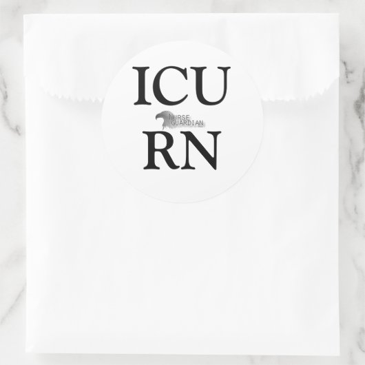 Nurseguardianlogo, ICURN Runder Aufkleber (Tasche)