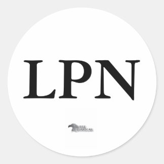 nurseguardianlogo, LPN Runder Aufkleber