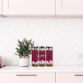 #Nurselife Gold Glitzer Cheetah Print Burgundy Thermosbecher