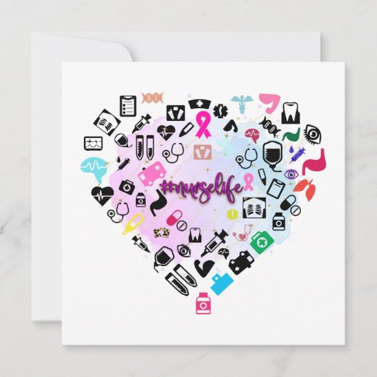 #nurselife, stillender Spaß, Krankenschwester, Kra Dankeskarte (Vorderseite)